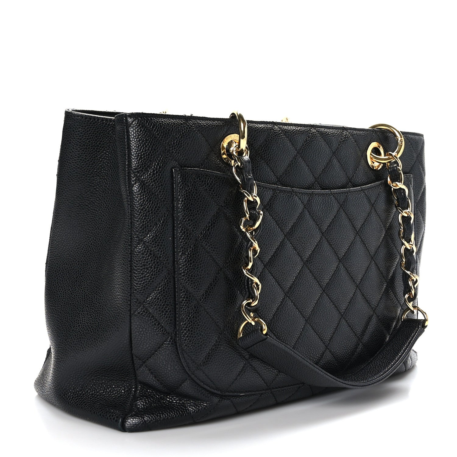 Chanel Caviar Quilted Grand Shopping Tote GST Black 3 of 12