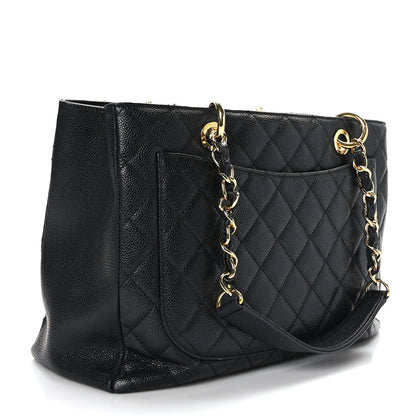 Chanel Caviar Quilted Grand Shopping Tote GST Black 3 of 12