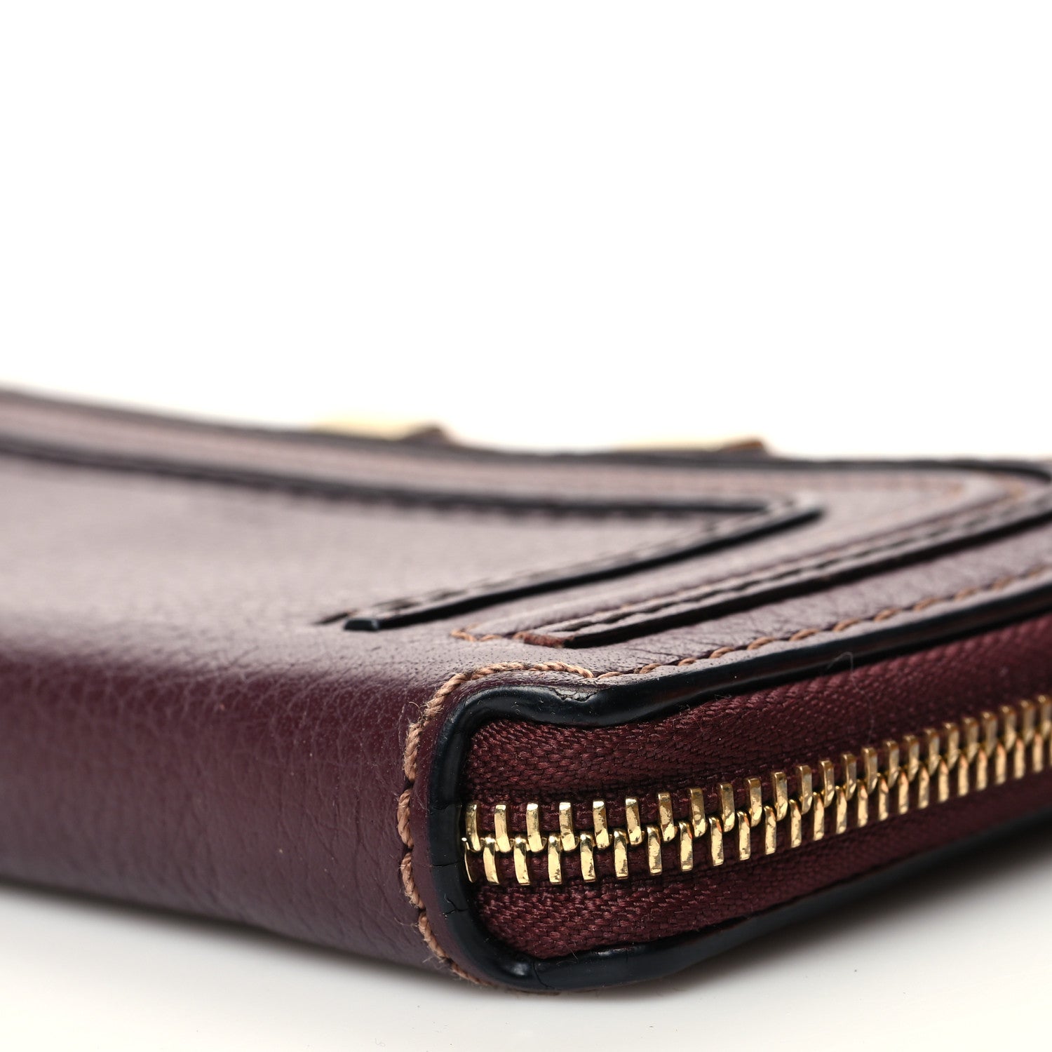 Chloe Grained Calfskin Marcie Long Zip Around Wallet Dark Velvet 10 of 13