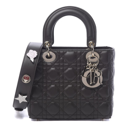 Christian Dior Lambskin Cannage Small Lucky Badges My Lady Dior Black 1 of 11