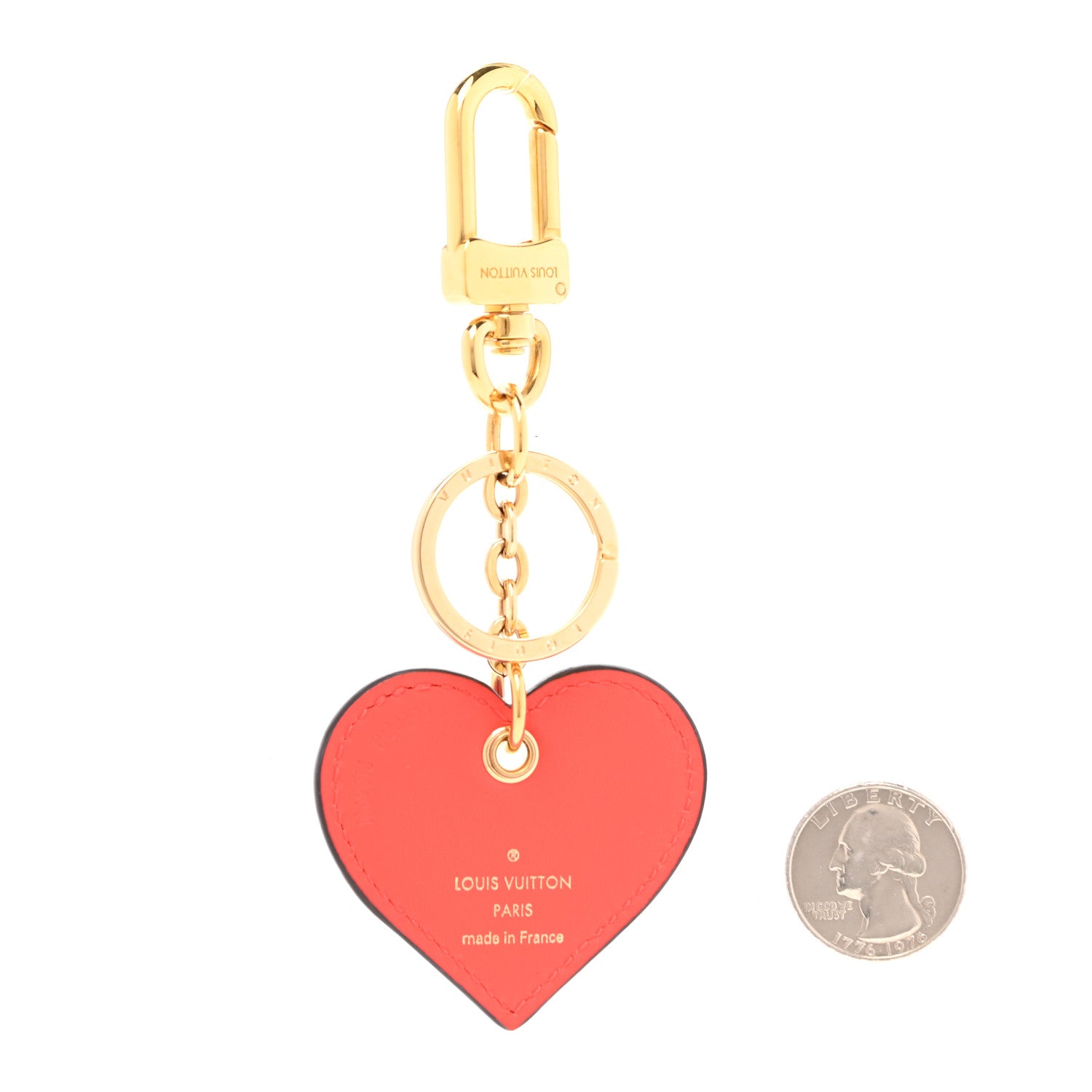 Louis Vuitton Vernis Degrade Love Lock Heart Key Holder Bag Charm Pink Red 2 of 3