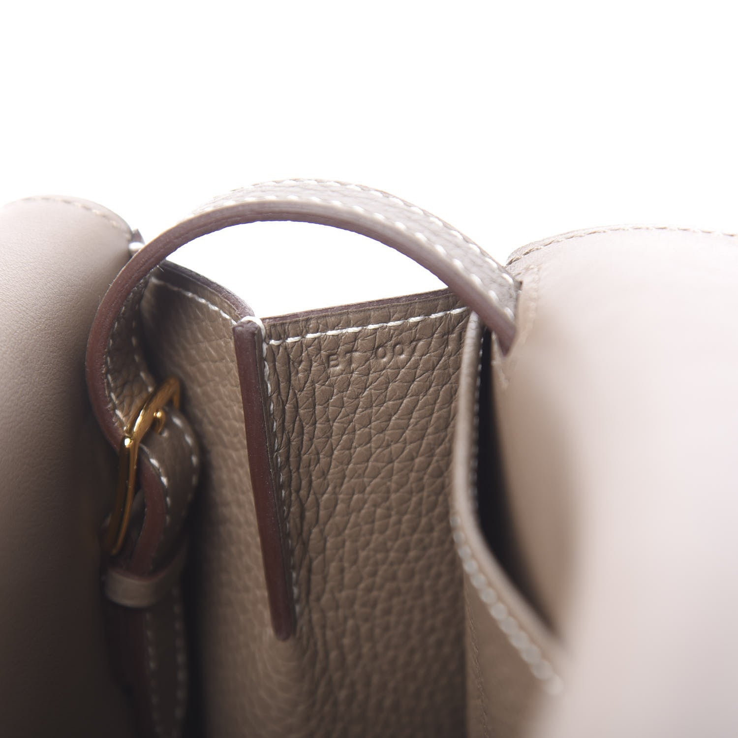 Hermes Taurillon Clemence Halzan 25 Etoupe 8 of 12