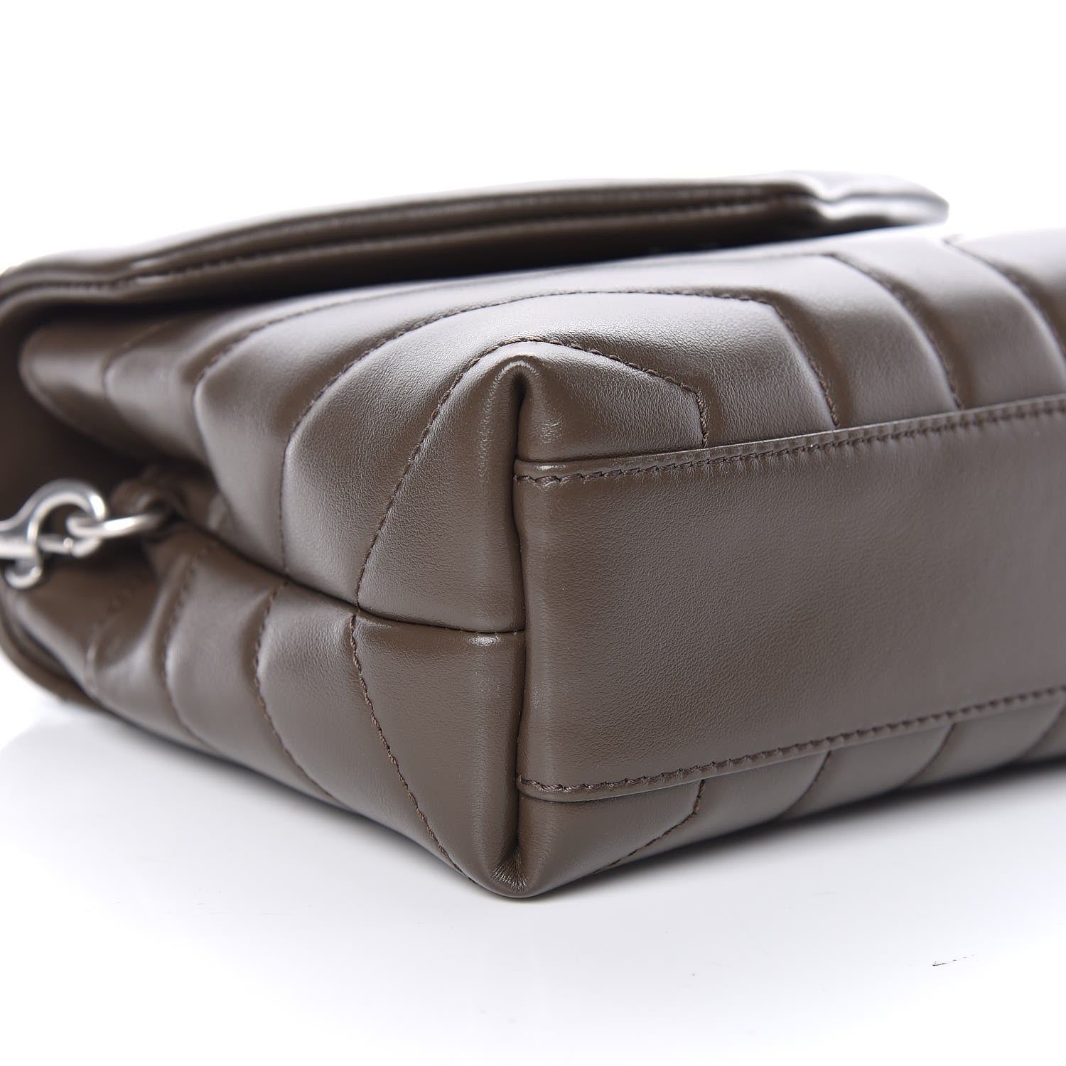 Saint Laurent Calfskin Y Quilted Monogram Toy Loulou Crossbody Bag Faggio 8 of 10