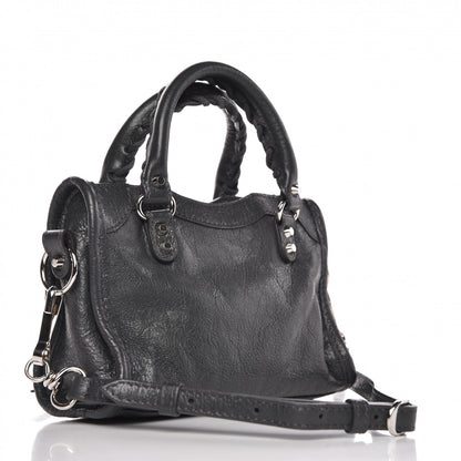 Balenciaga Agneau Classic Silver Hardware Nano City Gris Fossile 3 of 11