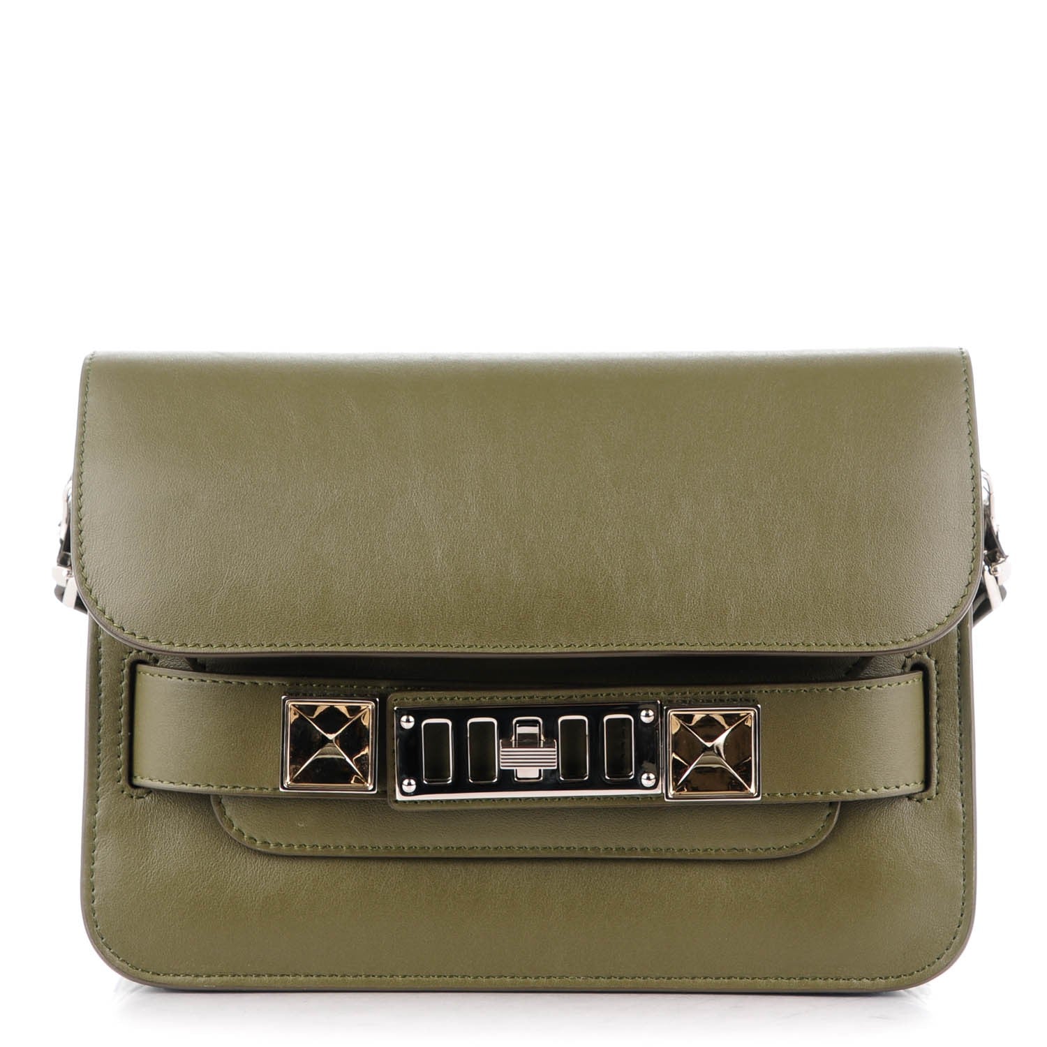 Proenza Schouler Calfskin Mini PS11 Classic Shoulder Bag Dark Olive 1 of 8