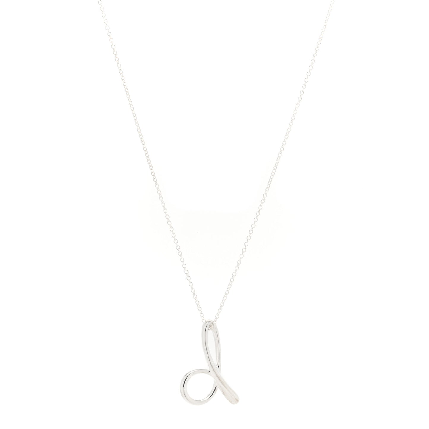 Sterling Silver Elsa Peretti Letter D Pendant Necklace
