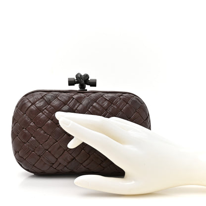 Bottega Veneta Nappa Intrecciato Knot Clutch Moro 2 of 8