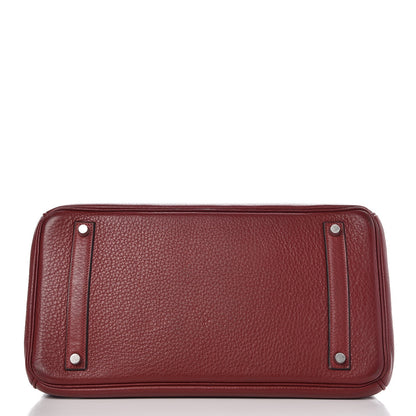Hermes Taurillon Clemence Birkin 35 Rouge H 7 of 41