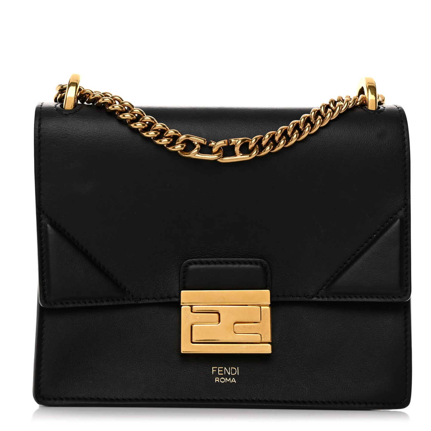 Vitello Grace Matte Small Kan U Shoulder Bag Black