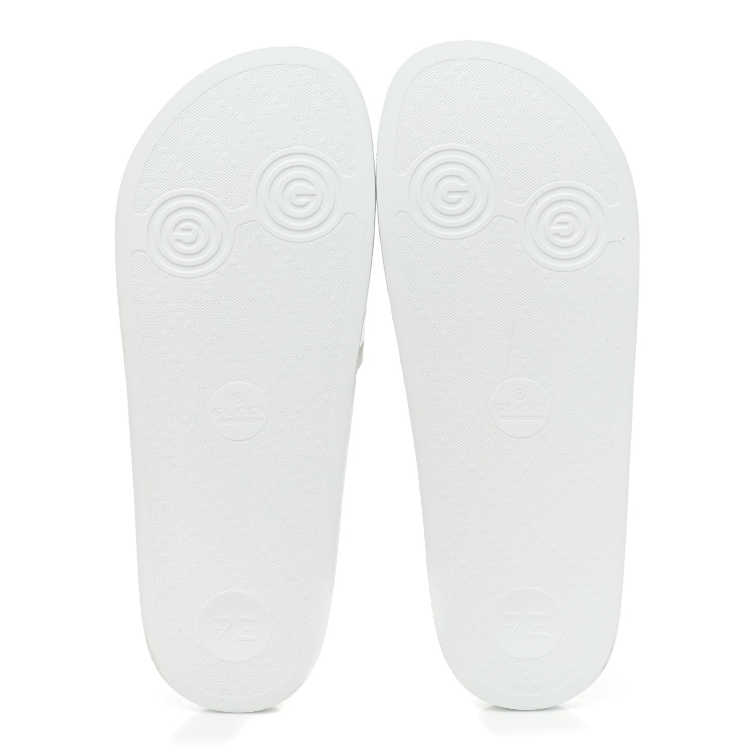 Gucci Rubber Web Mens Pool Slide Sandals 9 Great White 5 of 8