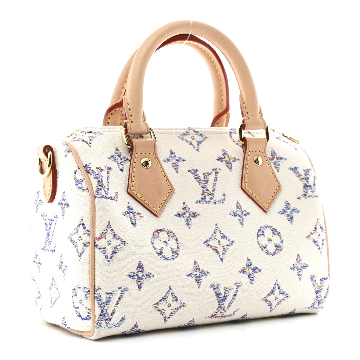Monogram Jacquard Fabric Speedy Bandouliere 20 Multicolor Beige