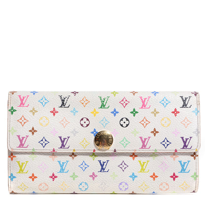 Louis Vuitton Monogram Multicolor Sarah Wallet White 1 of 8