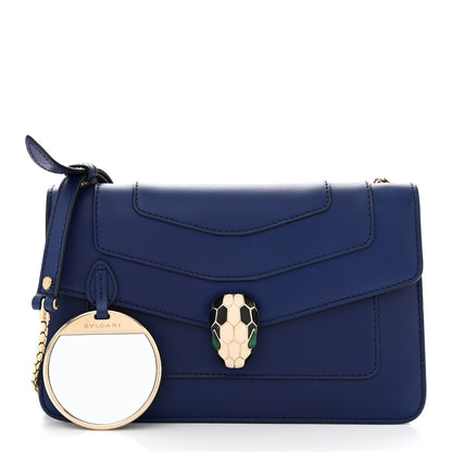 Bulgari Calfskin Serpenti Forever Crossbody Bag Blue 1 of 9
