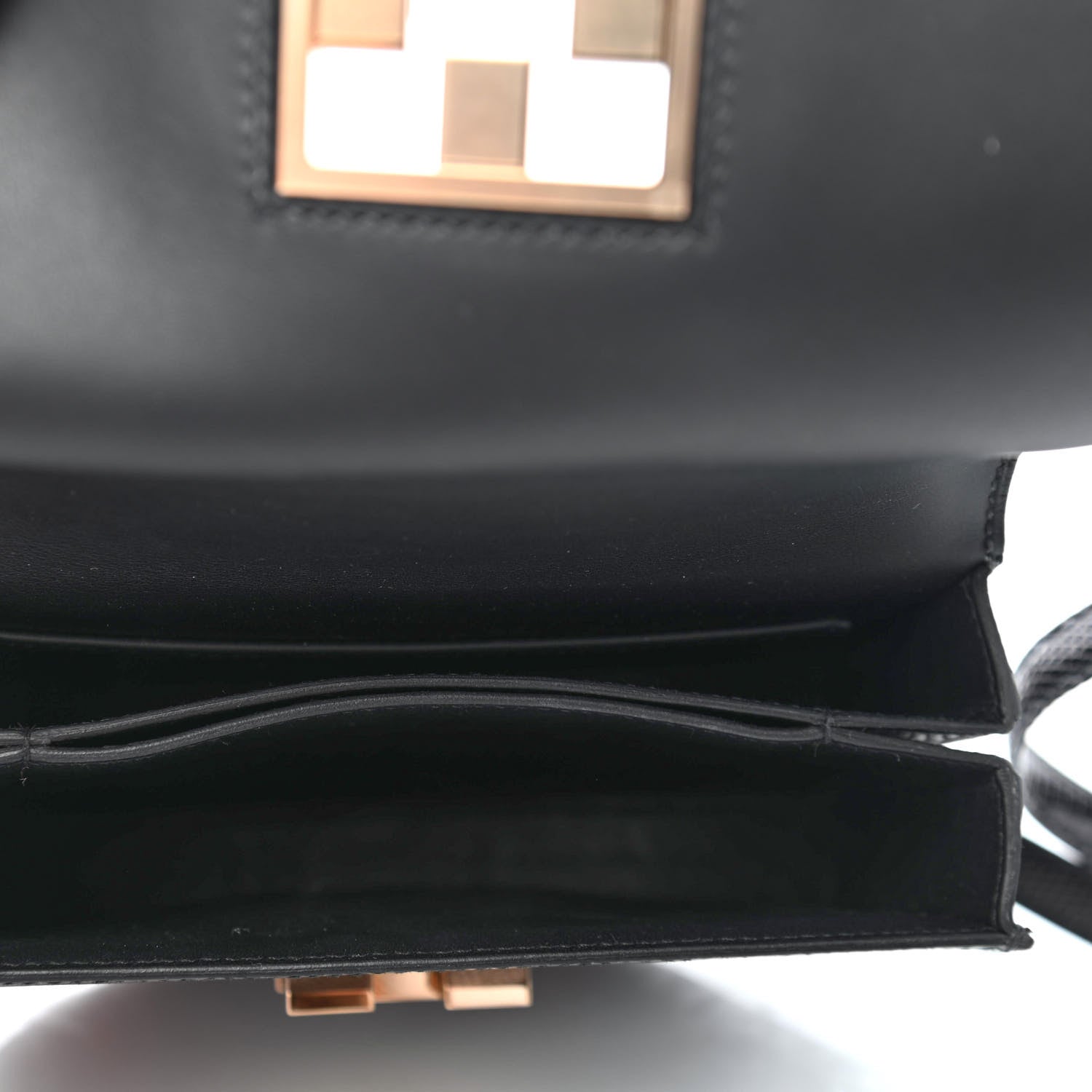 Hermes Lizard Mosaique Au 24-17 Black 4 of 4
