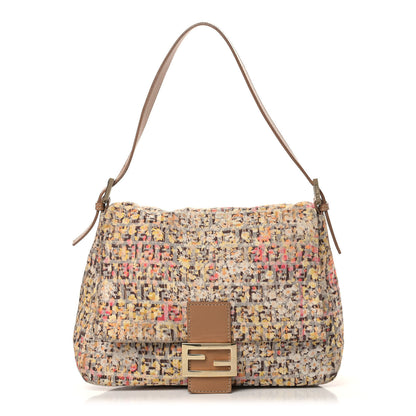 Fendi Zucchino Vitello Floral Forever Mama Baguette Pesca Giallo Saddler 1 of 12
