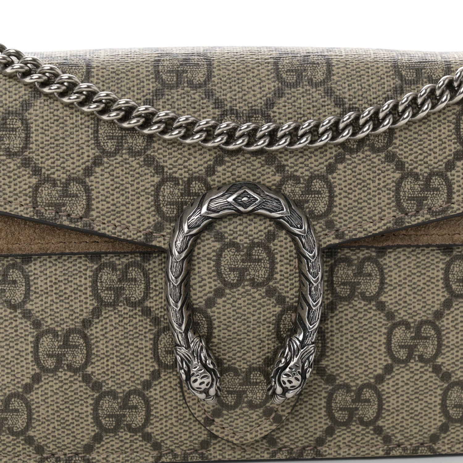 Gucci GG Supreme Monogram Super Mini Dionysus Shoulder Bag Taupe 7 of 12
