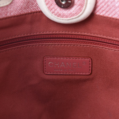 Chanel Canvas Small Deauville Tote Pink 8 of 16