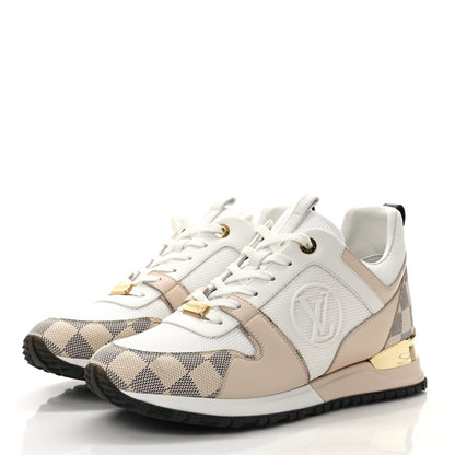Louis Vuitton Calfskin Damier Azur Run Away Sneakers 39.5 White 3 of 8