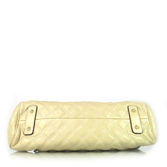 Quilted Leather Stam Almond