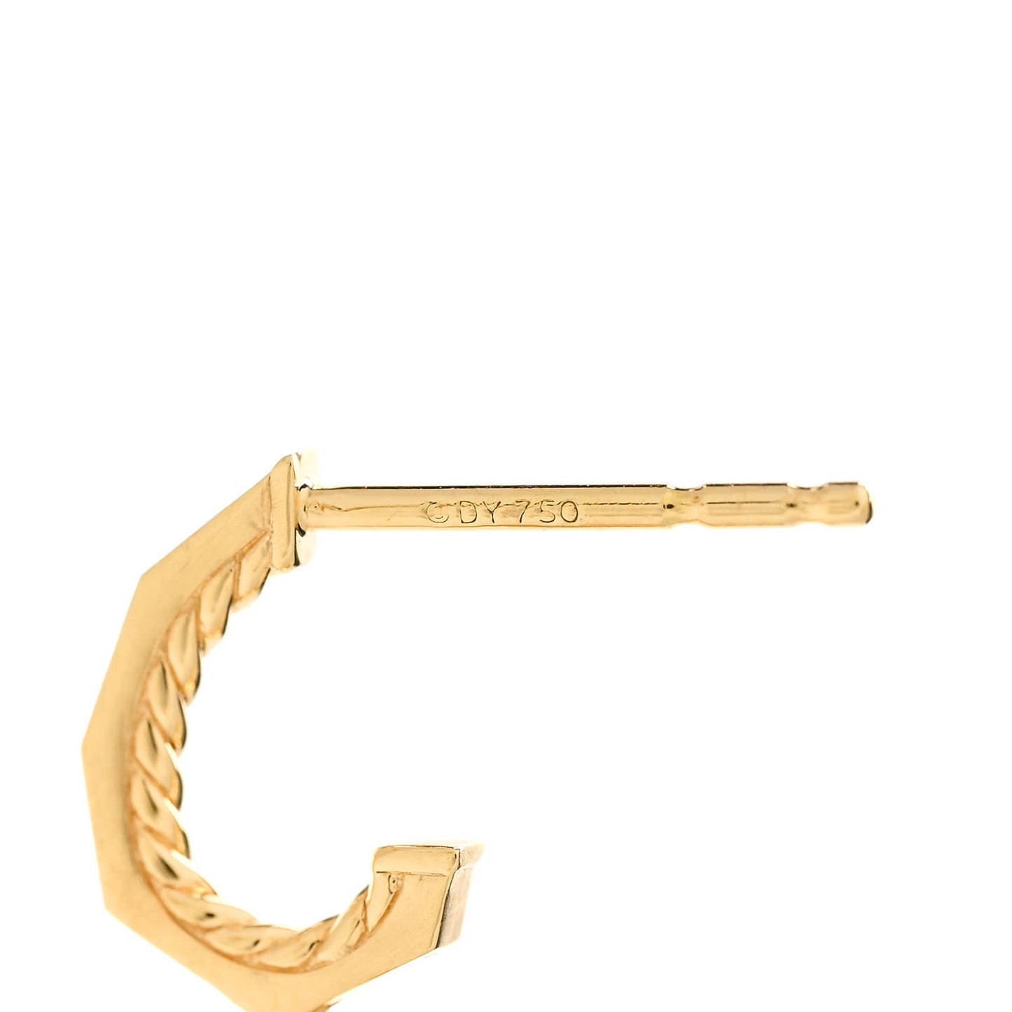 18K Yellow Gold Citrine Novella Hoop Drop Earrings