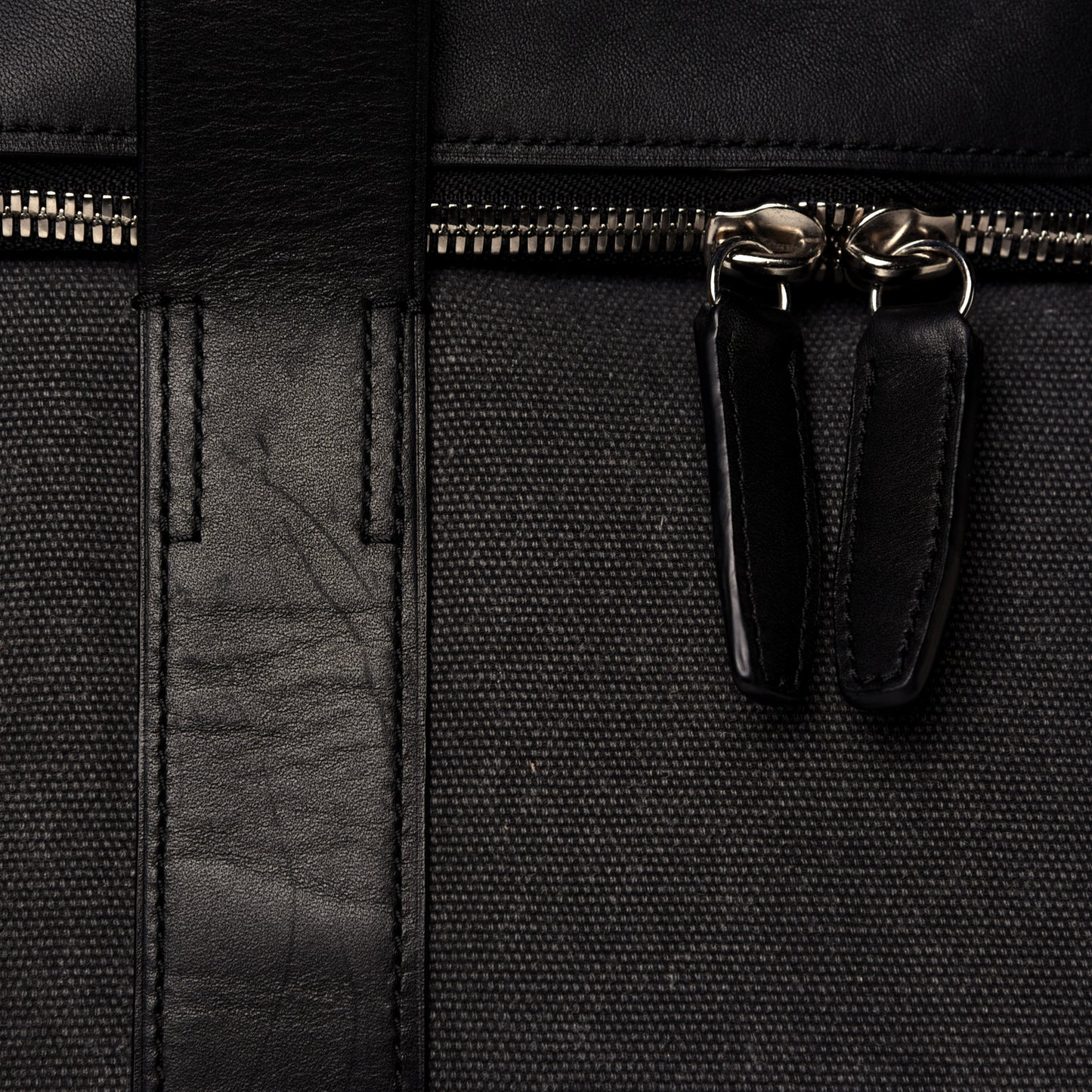 Calfskin Canvas 31 Hour Bag Black