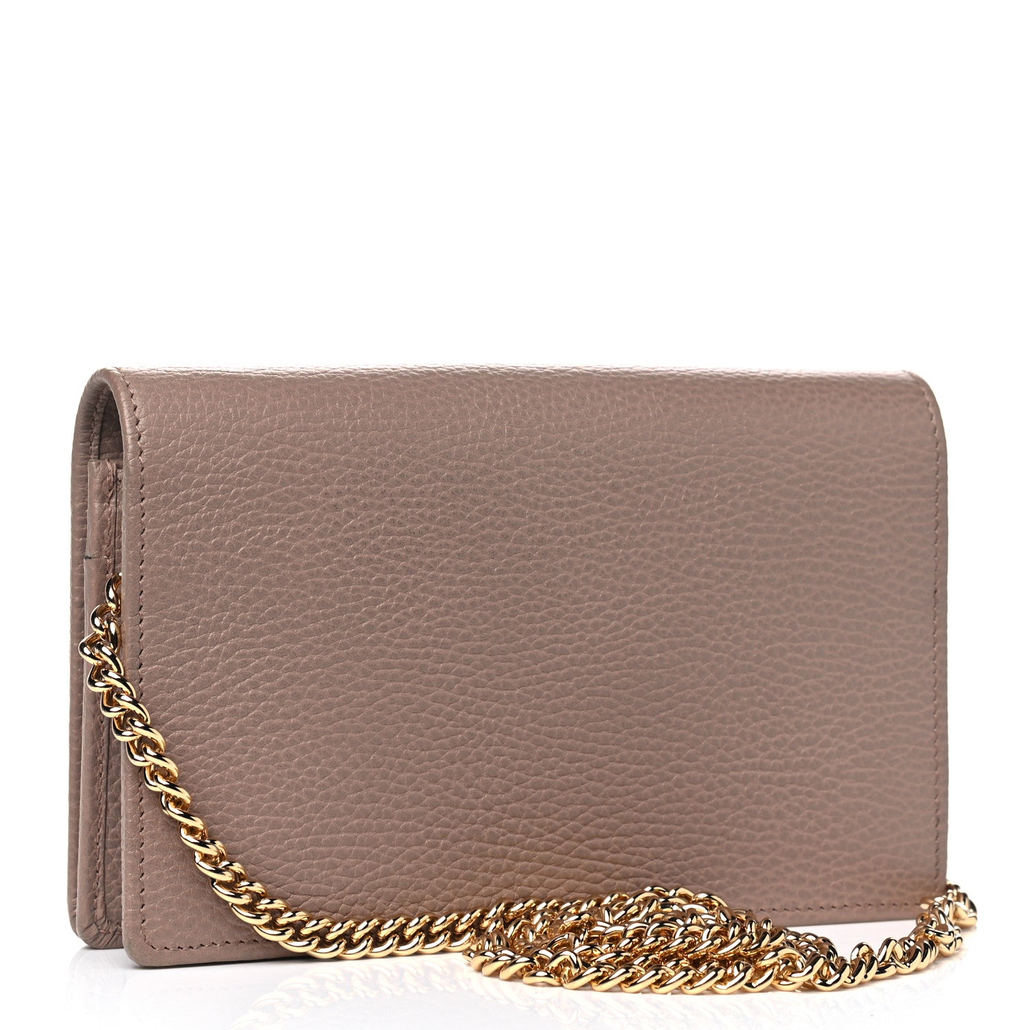 Gucci Calfskin Mini GG Marmont Chain Wallet Porcelain Rose 2 of 5