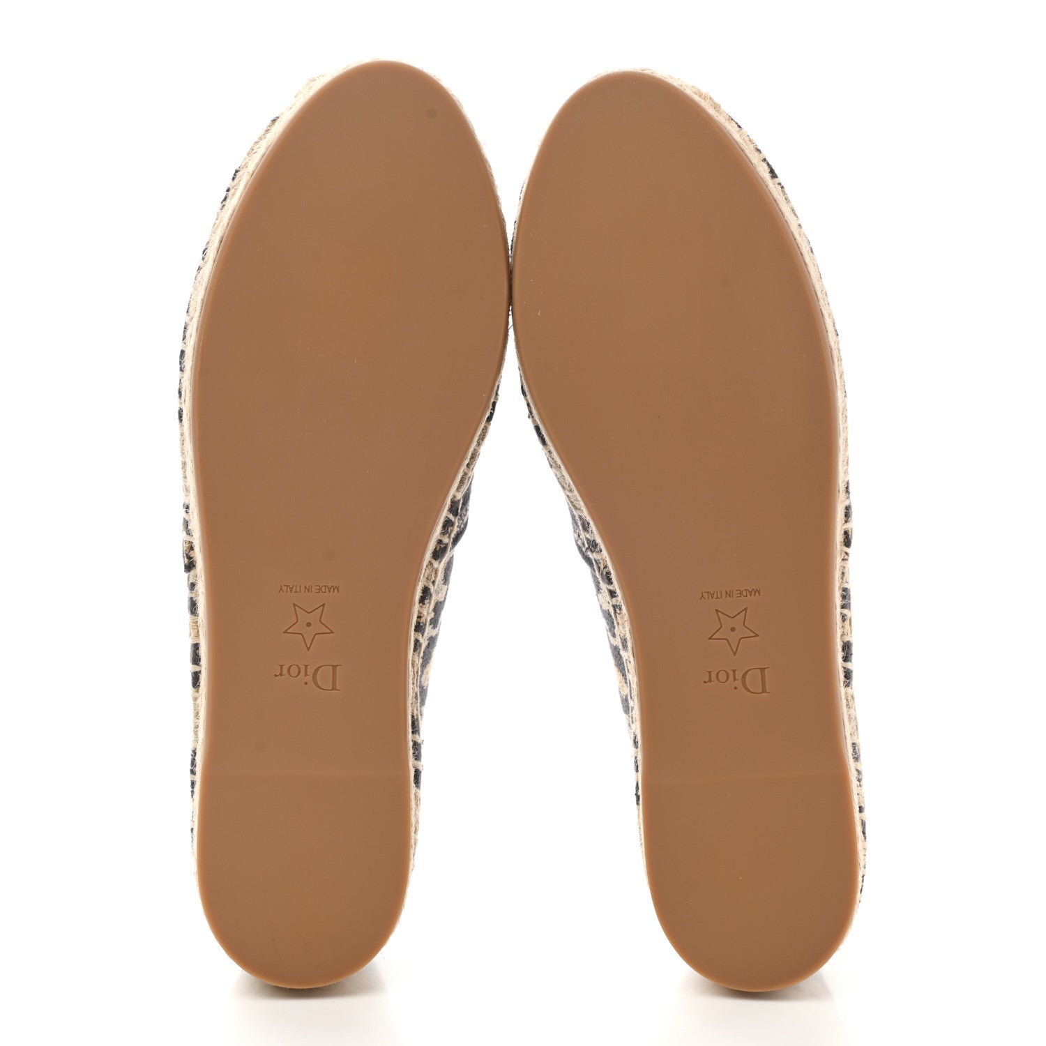 Christian Dior Cotton Embroidered Leopard Print Granville Espadrille 36 Natural 5 of 9