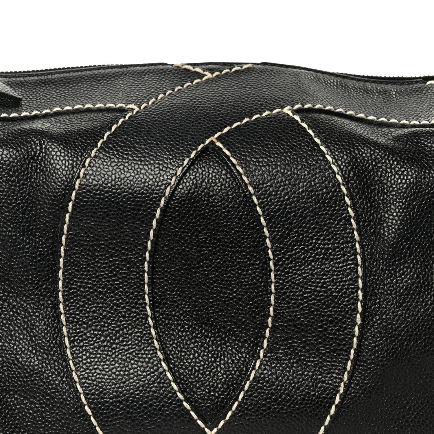 Chanel Caviar CC Stitched Hobo Black 8 of 10