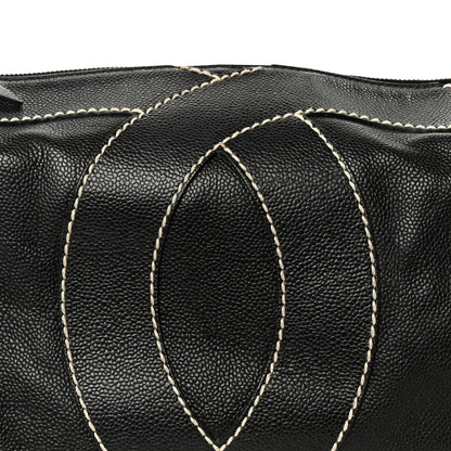 Chanel Caviar CC Stitched Hobo Black 8 of 10