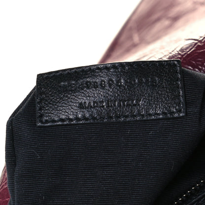 Saint Laurent Crinkled Calfskin Matelasse Monogram Medium Niki Chain Satchel Burgundy 8 of 11