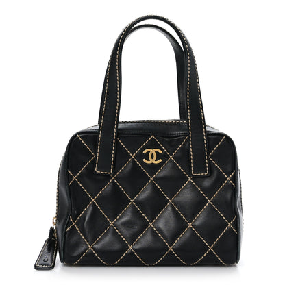 Chanel Calfskin Contrast Stitch Surpique Bowler Black 1 of 9