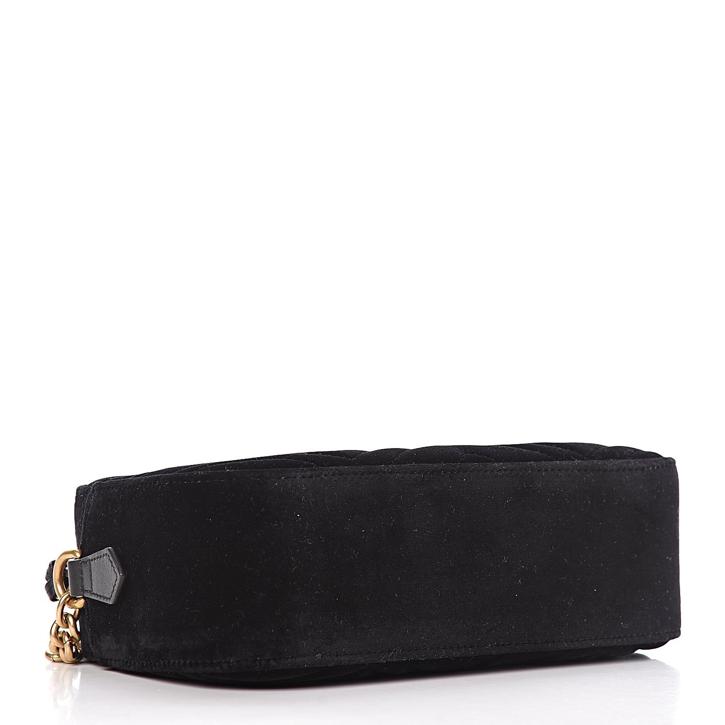 Velvet Matelasse Small GG Marmont Chain Shoulder Bag Black