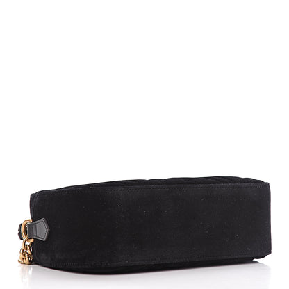 Gucci Velvet Matelasse Small GG Marmont Chain Shoulder Bag Black 4 of 11