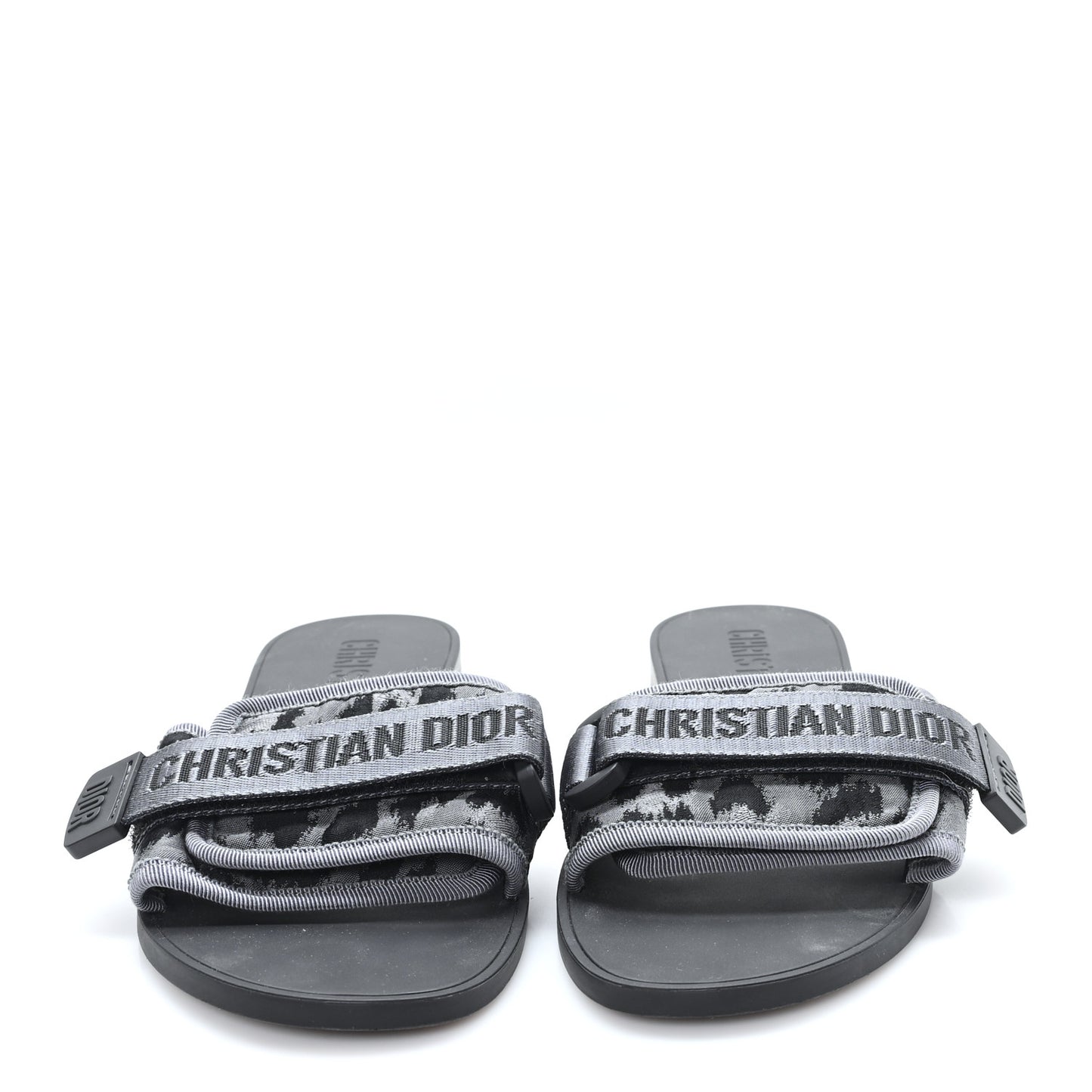 Technical Stretch Fabric Camouflage Dio(r)evolution Slide Sandals 37 Black Grey