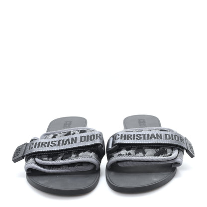 Christian Dior Technical Stretch Fabric Camouflage Dio(r)evolution Slide Sandals 37 Black Grey 3 of 8
