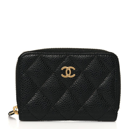 Chanel Caviar Quilted Classic Zipped Coin Purse Black 1 of 8