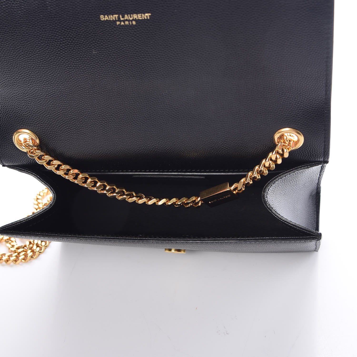Saint Laurent Grain De Poudre Small Monogram Kate Satchel Black 5 of 8