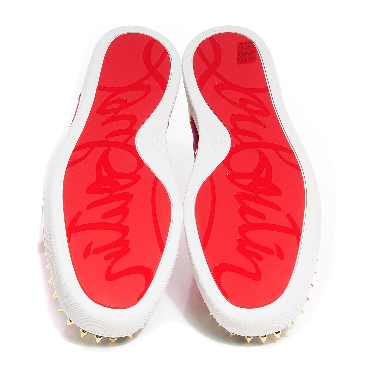 Mens Calf Suede Bubble Spike Flat Sneakers 43.5 Multicolor Gold