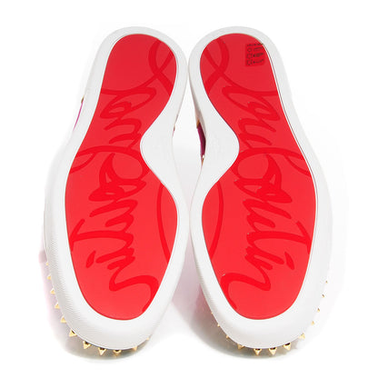 Christian Louboutin Mens Calf Suede Bubble Spike Flat Sneakers 43.5 Multicolor Gold 6 of 6