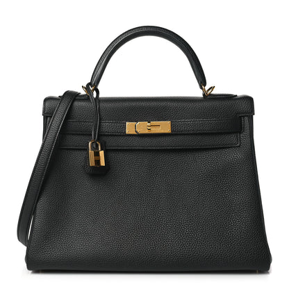 Hermes Togo Kelly Retourne 32 Black 1 of 10