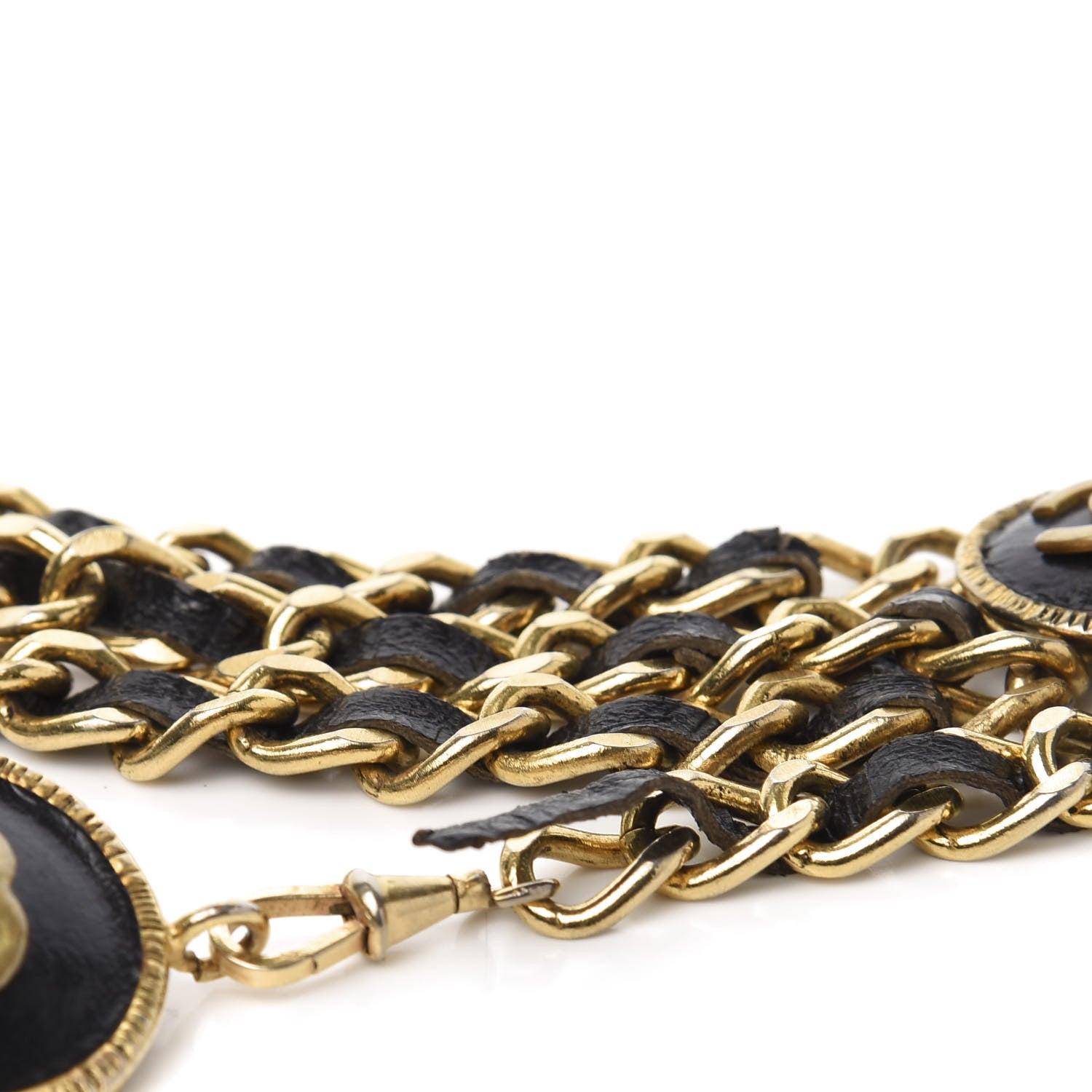 Chanel Lambskin CC Chain Belt Black Gold 5 of 9