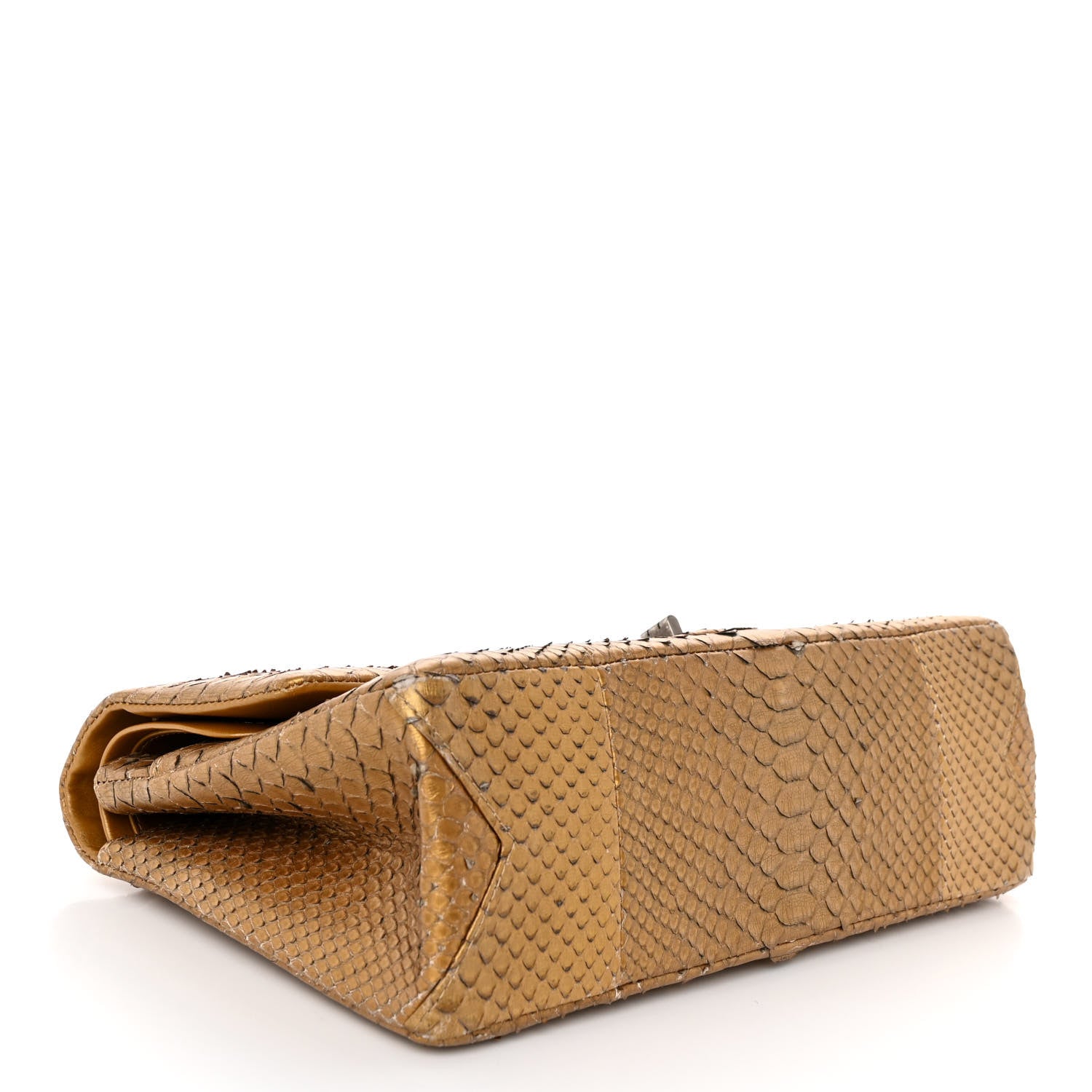 Chanel Metallic Snakeskin 2.55 Reissue 226 Flap Gold 4 of 13