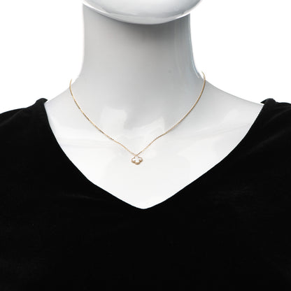 Van Cleef & Arpels 18K Yellow Gold Mother of Pearl Sweet Alhambra Pendant Necklace 2 of 6