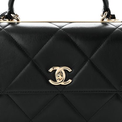 Chanel Lambskin Quilted Medium Trendy CC Flap Dual Handle Bag Black 8 of 10