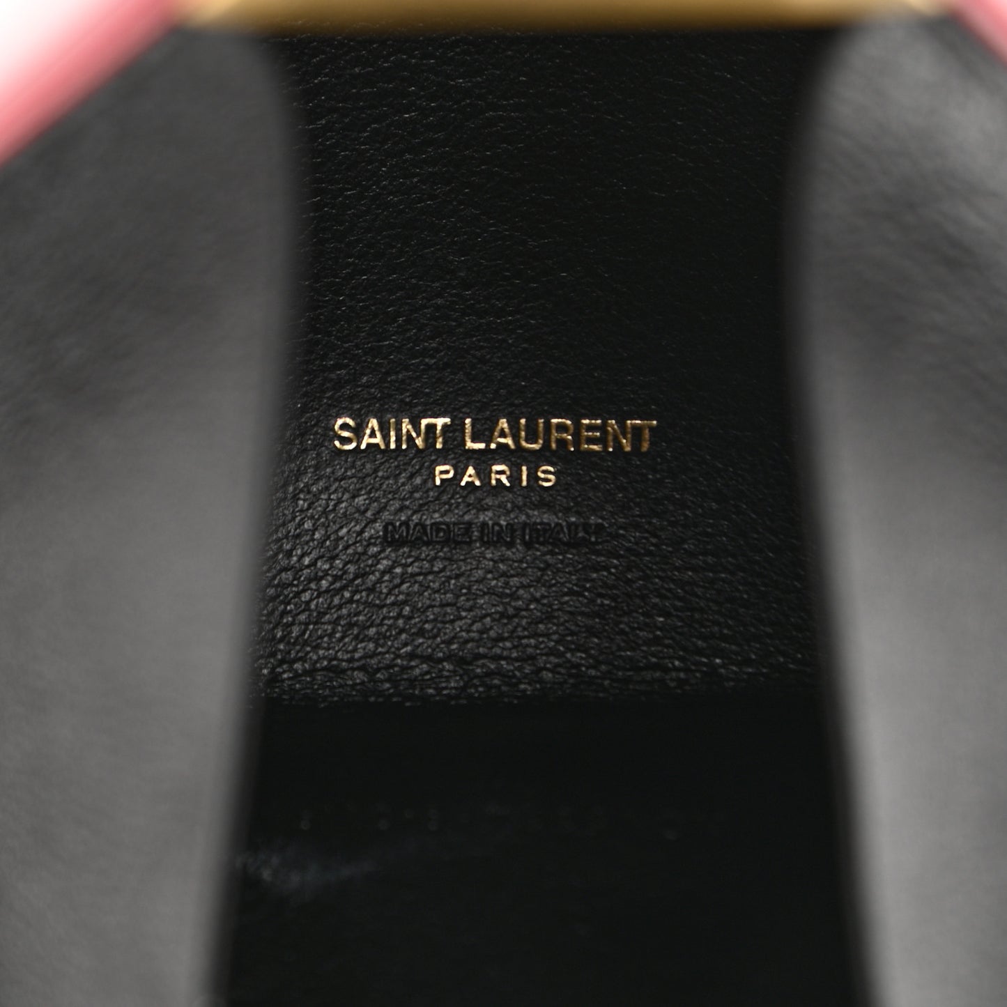 Patent Pyramid Clutch Rouge