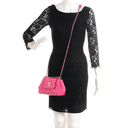 Chanel Patent Quilted Coco Shine Small Accordion Flap Pink 2 of 7