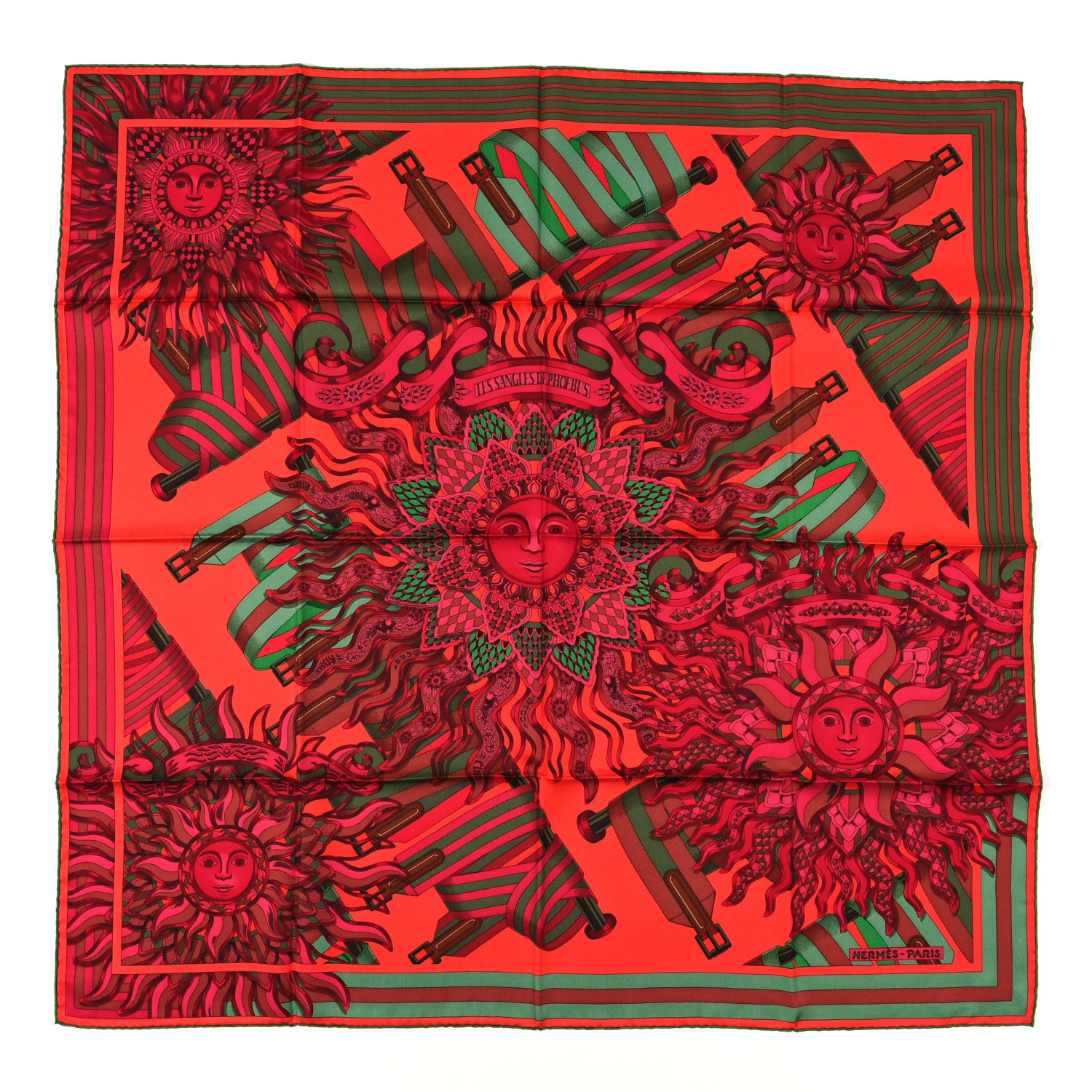 Hermes Silk Les Sangles de Phoebus Scarf 90 1 of 3