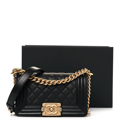 Chanel Caviar Quilted Small Boy Flap Black 12 of 12