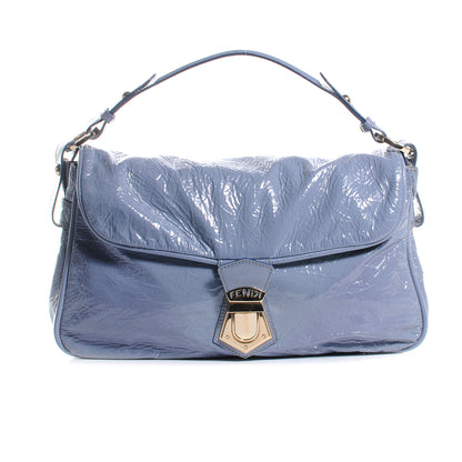 Fendi Vitello Naplak Fly Shoulder Bag Blue 1 of 8