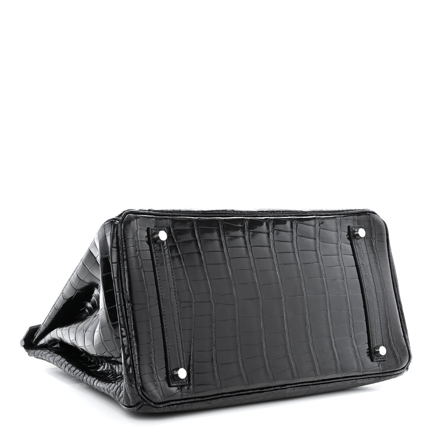 Shiny Porosus Crocodile Birkin 35 Black